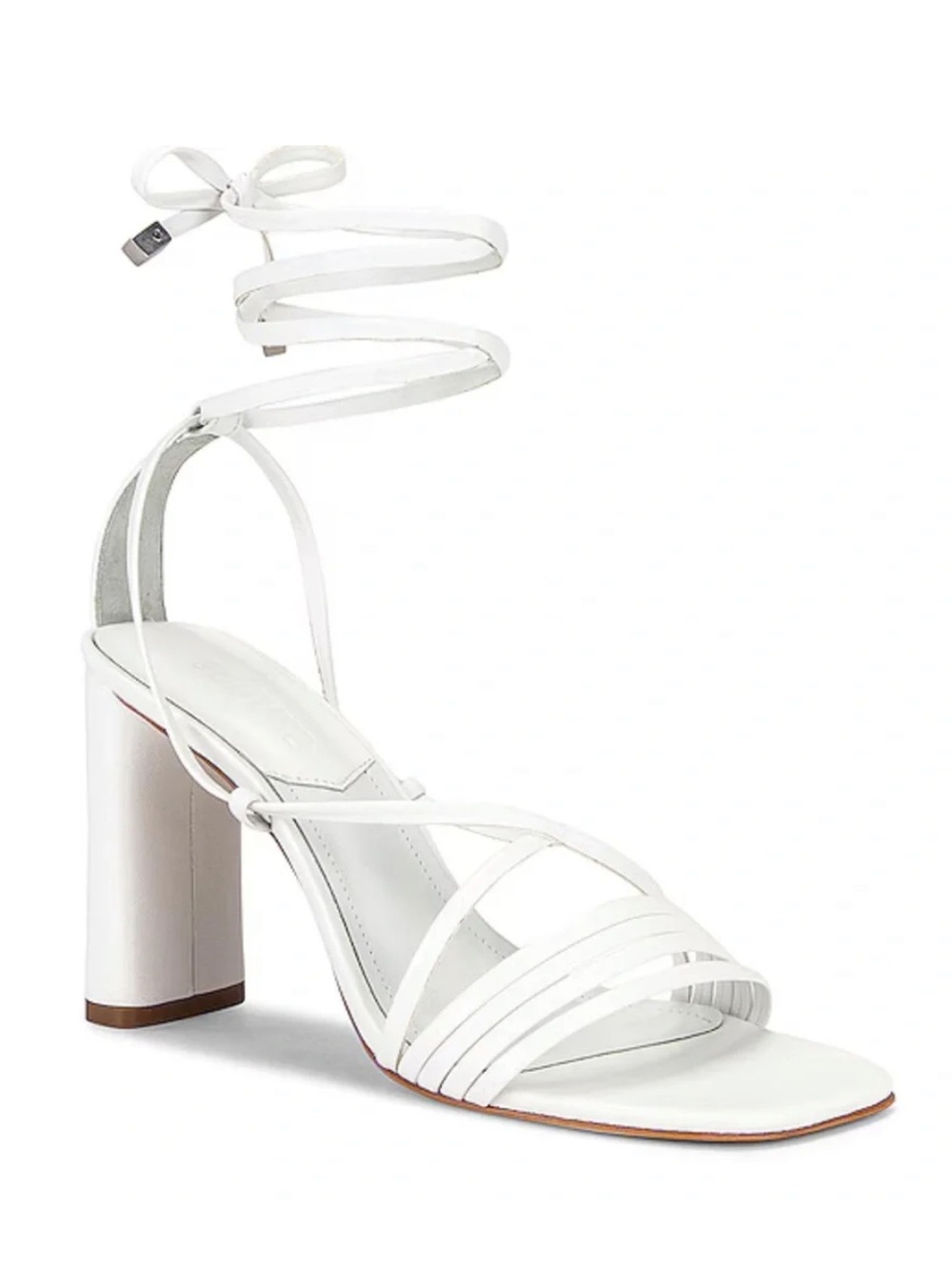 Schutz Glenna Heel White Revolve wrap ankle strappy